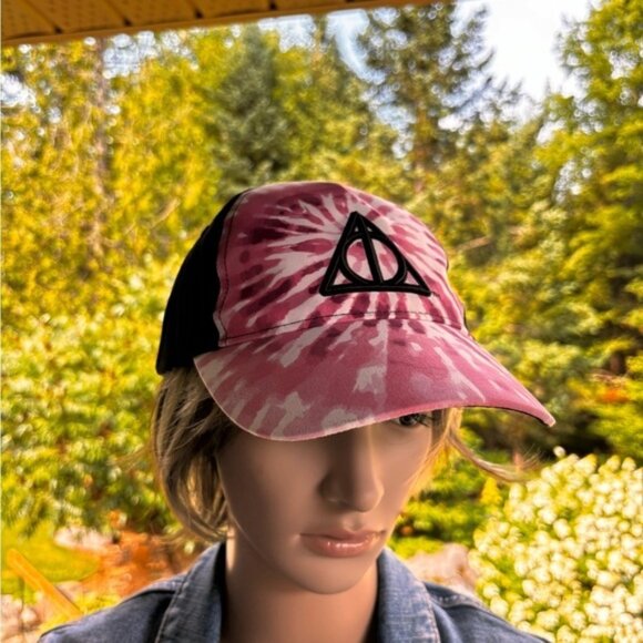 Harry Potter deathly hollow tie dye pink white cap - Picture 2 of 9